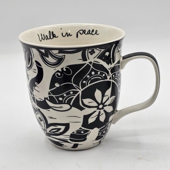 Karma Gifts Boho Ceramic Coffee Mug Set Bird Elephant Inspirational Gift - Picture 6 of 8